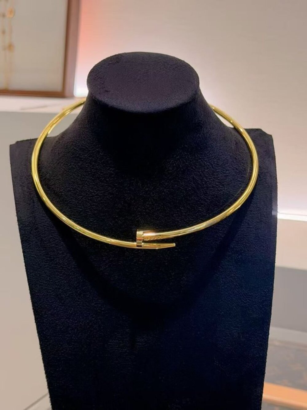 Gold Open Collar Choker Necklace Minimalist Cuff Statement Jewelry Women